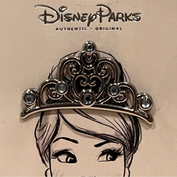 Disney Parks Princess Cinderella Crown Tiara Collectible Trading Pin NWT 👑 - Picture 4 of 4